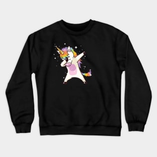 Dabbing unicorn funny shirt Crewneck Sweatshirt